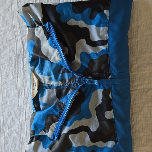 Lands' End Blue Camouflage Windbreaker / Rain  Kids Jacket - Picture 14 of 14